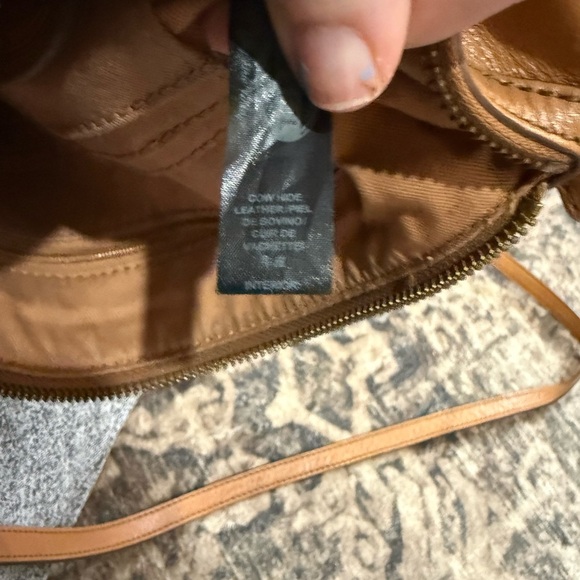 Fossil Leather Crossbody Bag Purse 1954 Camel Brown - Picture 8 of 9